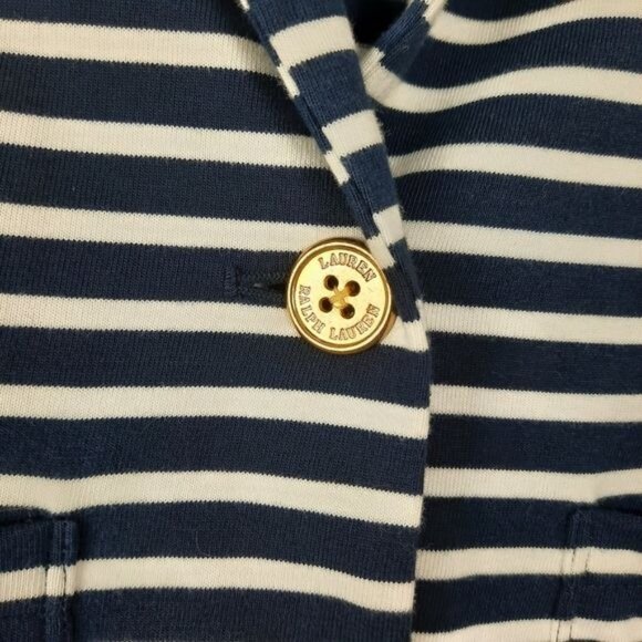 Lauren Ralph Lauren Nautical Stripped Cotton Blazer - Picture 11 of 16